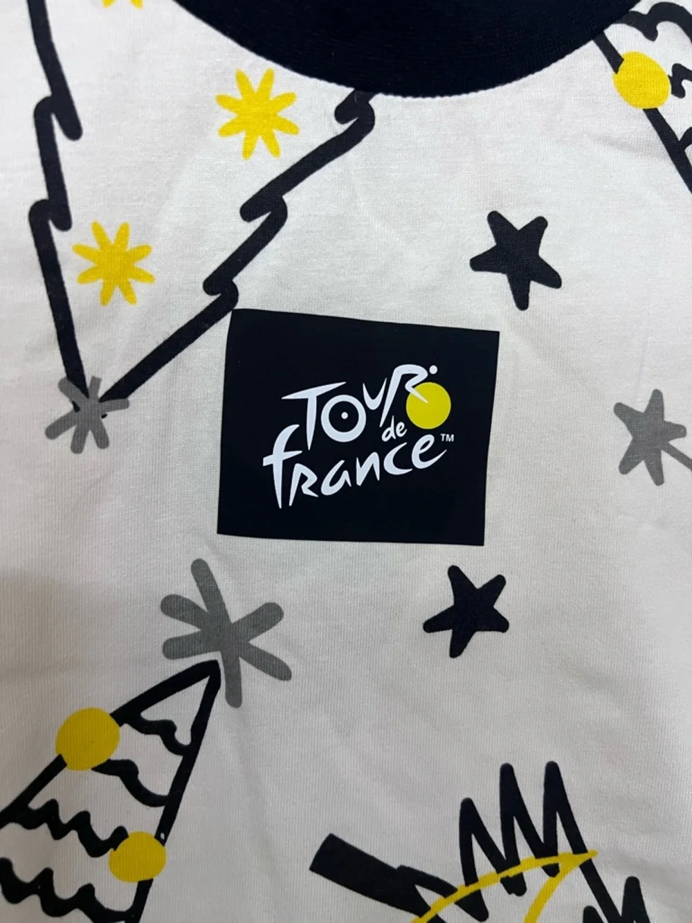 New Tour De France Kids White Holiday‎ Tree Pajama Set